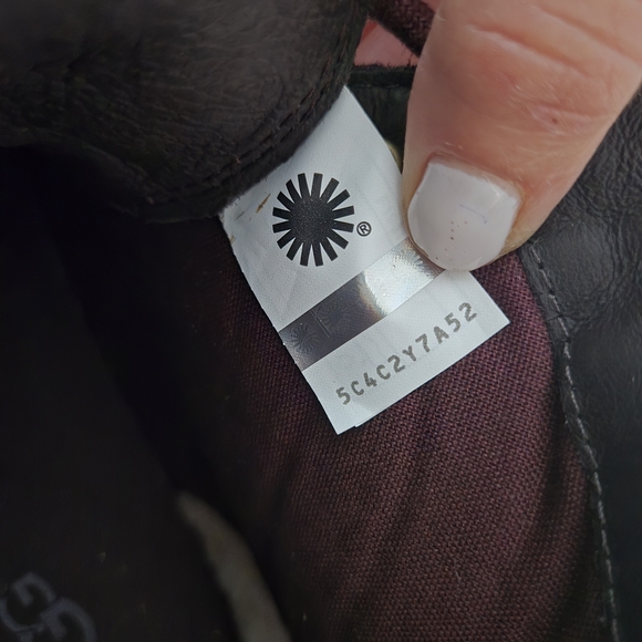 UGG Fallbrook Hiking Boots Casual Cordovan Dark Brown Leather Men's Size 8.5 - Picture 10 of 13